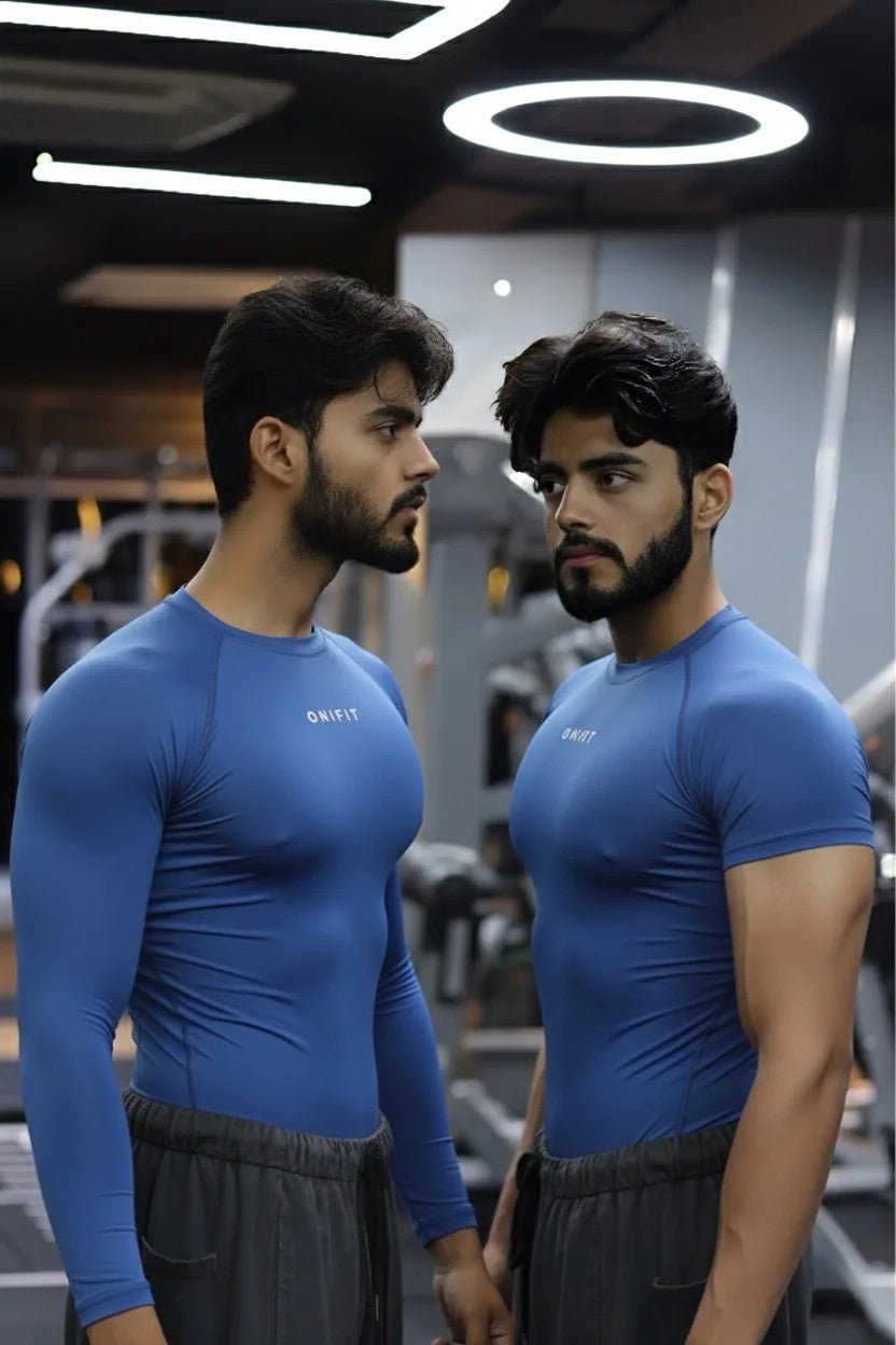 Onifit Compression Combo — Blue (Half & Full Sleeve) - Onifit