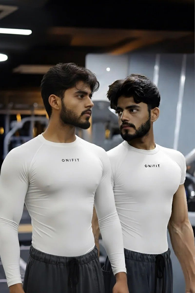 Onifit Compression Combo — White (Half & Full Sleeve) - Onifit