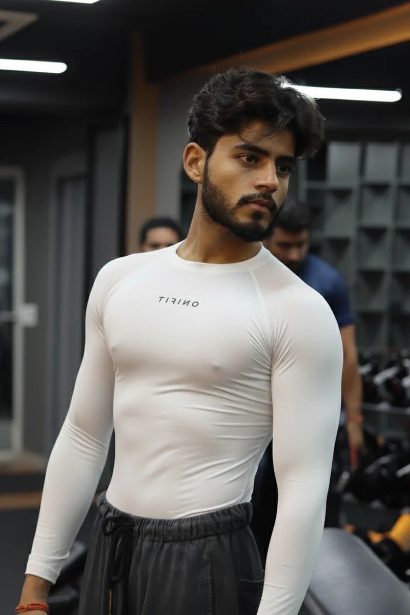 Onifit Compression Full Sleeve — White - Onifit