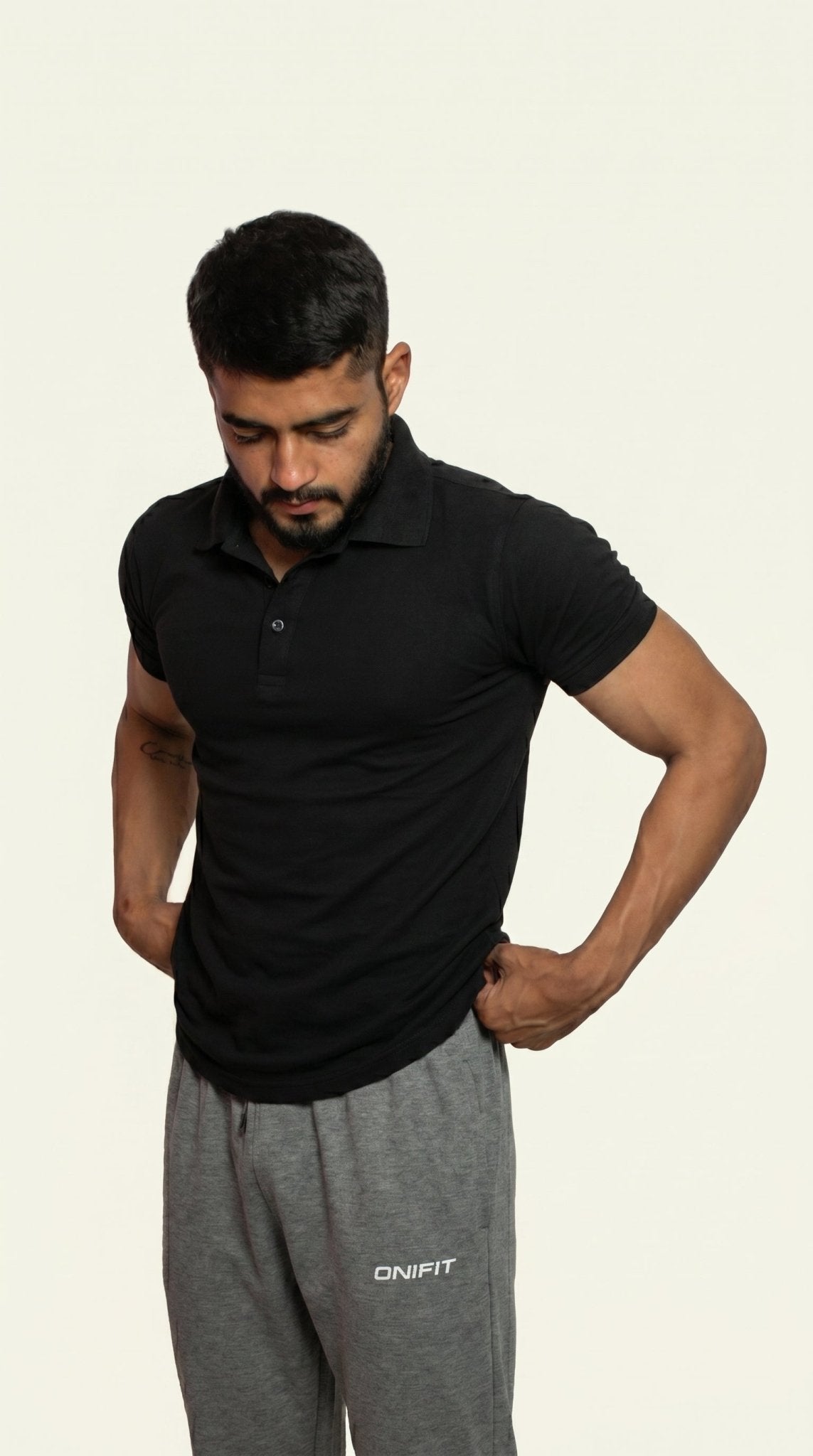 Onifit Polo T-Shirt — Black - Onifit - Perfect Fit. Pure Comfort. Every Move.