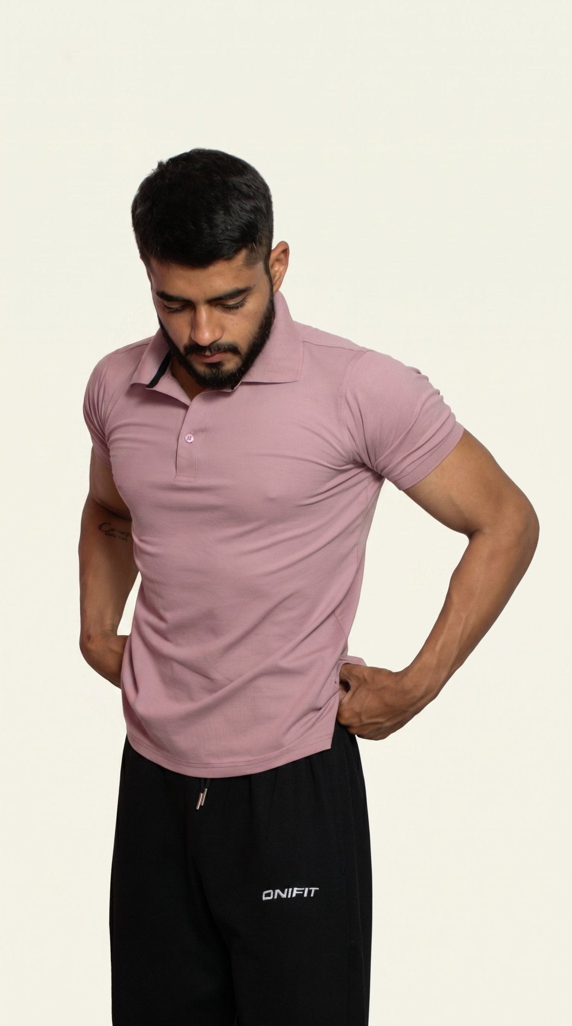 Onifit Polo T-Shirt — Pastel Pink - Onifit - Perfect Fit. Pure Comfort. Every Move.